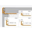 Profil de inchidere din aluminiu, Schluter-JOLLY-AE, L 2.5m, H 10mm