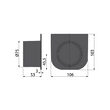 Capac frontal, Alca AVZ-P004, cu racord DN75