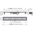 Rigola dus Alca pentru gratar perforat simple APZ10 850mm