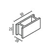 Boltar fundatie Petra, 50 x 20 x 25, gri fara cant