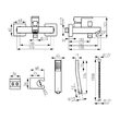 Baterie perete cadadus, Ferro Zicco, crom cu accesorii