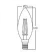 Bec led cu filament, TR 4W C35 440LM 3000K E14