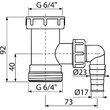 Adaptor 6/4" cu legatura masina de spalat, Alca, A30