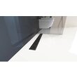Canal de scurgere pentru dus cu margine pentru gratar perforat, Alca, negru mat