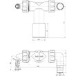 Cot dublu DN408-23 cu supapa, Alca P156Z