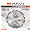 Disc Vidia pentru motocoasa, 4 aripioare, 230x25.4mm