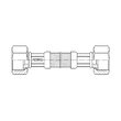 Racord flexibil pentru apa, Ferro, 3/8"x3/8" FI-FI  30cm_PWS911