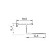 Profil pentru treapta AL2100, din aluminiu, incorporabil, Auriu,  2,5m