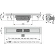 Canal scurgere profesional, Alca APZ6-950, inox, L 950mm, H 95mm