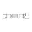 Racord flexibil pentru apa, Ferro, 1/2"x1/2" FI-FE  30cm_PWS21