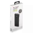 Baterie externa mobila 10000MAH piele/crom-negru