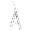 Scara aluminiu universala 3 tronsoane, Alverosal, 3 x 8 trepte