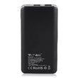 Baterie externa mobila 10000MAH piele/crom-negru