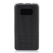 Baterie externa mobila 10000MAH piele/crom-negru