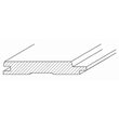 Lambriu lemn trapez. molid AB, 12.5mm (0.96 x 4.0m) (10buc/bax, 3.84mp/bax)