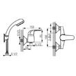 BATERIE PERETE DUS, FERRO VASTO, CROM CU ACCESORII, BVA77