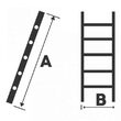 Scara aluminiu simpla, 13 trepte, H max 3.8m, STR113