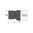 Adaptor pentru conectarea laterala DN50, Alca AVZ-P003