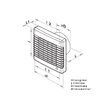 Ventilator cu jaluzele automate si timer,VENTS, D125mm