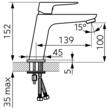 Baterie stativa lavoar, Ferro Vitto Verdeline, Gun Metal cu ventil_BVI2VLGM