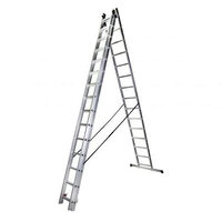 Scara aluminiu tripla, 3 x 15 trepte, H max 11.2m, STR315