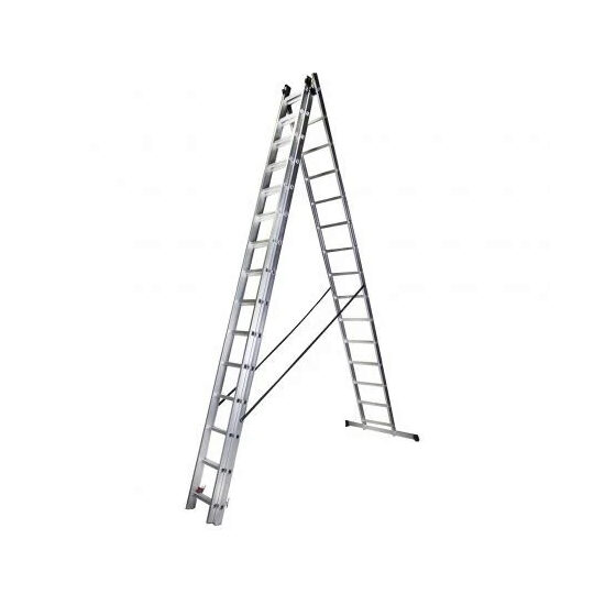 Scara aluminiu tripla, 3 x 15 trepte, H max 11.2m, STR315