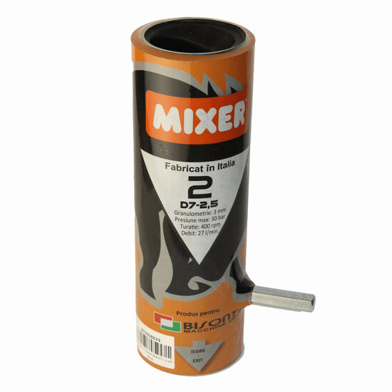 Stator masina de tencuit, Bisonte D7-2.5 drept Mixer 2 cu pin blocaj