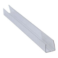 Profil U inchidere placi policarbonat, 6mm, transparent, 2.10ml