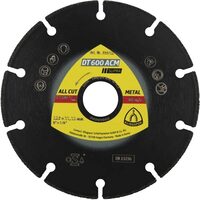 Disc diamantat debitare, Klingspor DT 600 ACM , 125 x 1,3 x 22,23mm, 10segmente, 36x13x1.8mm_355722