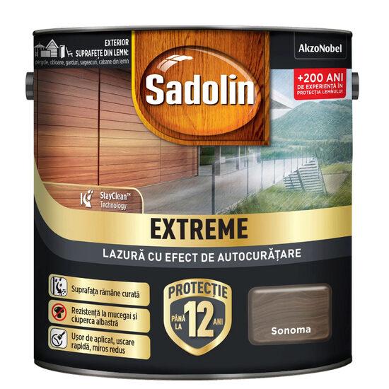 Lac pentru lemn, Sadolin Extreme, Sonoma, 0,7l