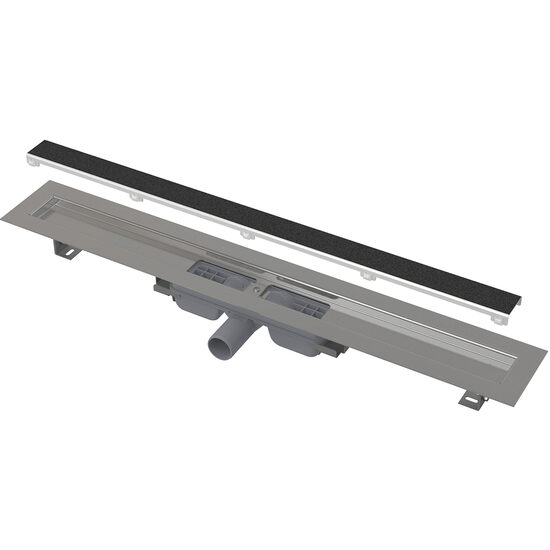 Canal de scurgere pentru dus fara margine cu suport pentru incastrarea placilor, Alca, Marble Low