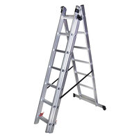 Scara aluminiu tripla, 3 x 7 trepte, H max 3.45m, STR307