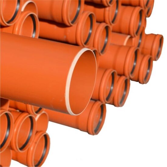 Teava PVC canalizare exterioara, multistrat, SN4, D.400 x 9.8mm, 1 m