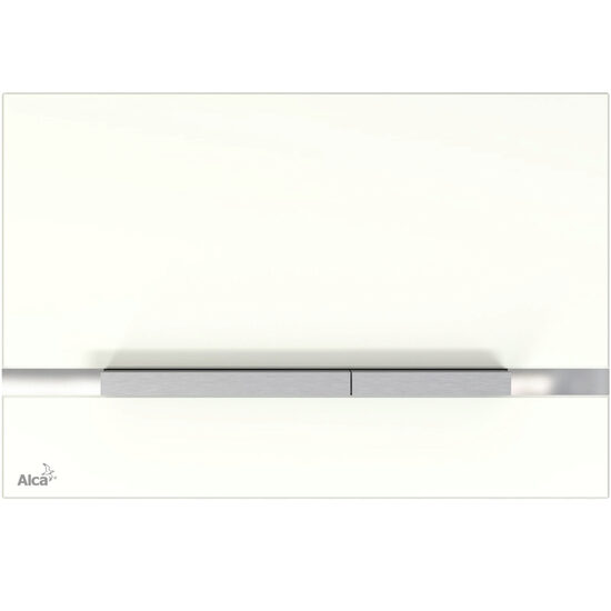 Clapeta de actionare Alca, alb din sticla Stripe-GL1200