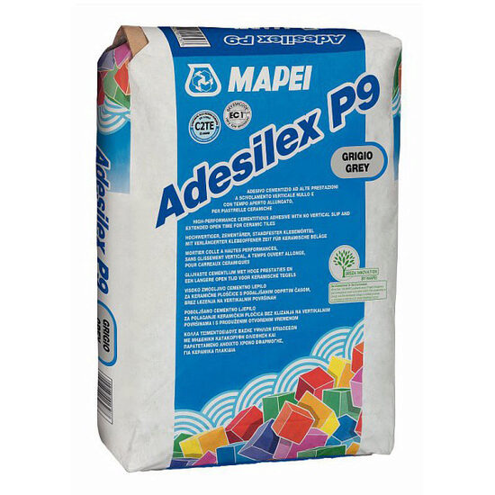 Adeziv pentru gresie si faianta, Mapei Adesilex P9, alb