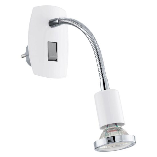 Spot priza, Eglo Mini 4, GU10 1X3W 3000K, Alb, crom