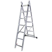 Scara dubla aluminiu, 2 x 7 trepte, Hmax 3.3m, STR207