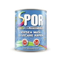 Vopsea alchidica pentru lemn si metal, Policolor Spor, alb mat, 0.75l