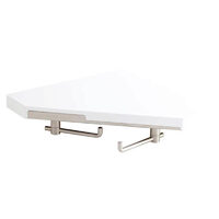 ETAJERA DE COLT CU DOUA AGATATORI, FERRO, YAKORE, ALB