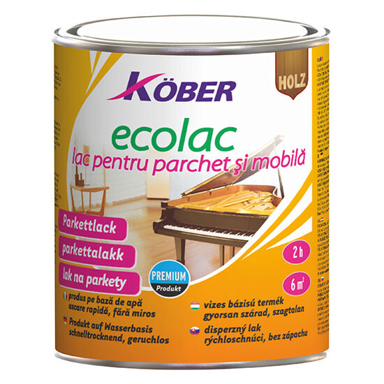 Lac lucios pentru parchet si mobila Kober Ecolac 0,75l