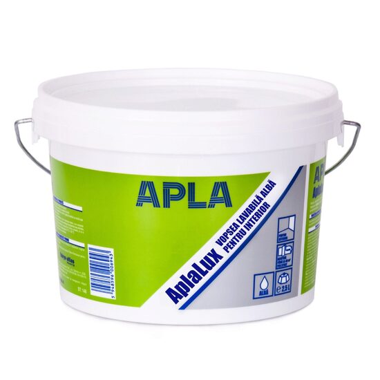 Vopsea lavabila interior, Apla Lux, alba 2.5l