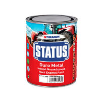 Vopsea alchidica metal, Status Durometal, Negru mat, 0.75l
