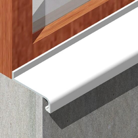 Glaf aluminiu alb, 3m x 150mm, Profilux GLA153.01