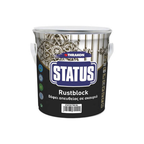 Vopsea mail protector 3 in 1, Status Rustblock, Maro, 2.5l