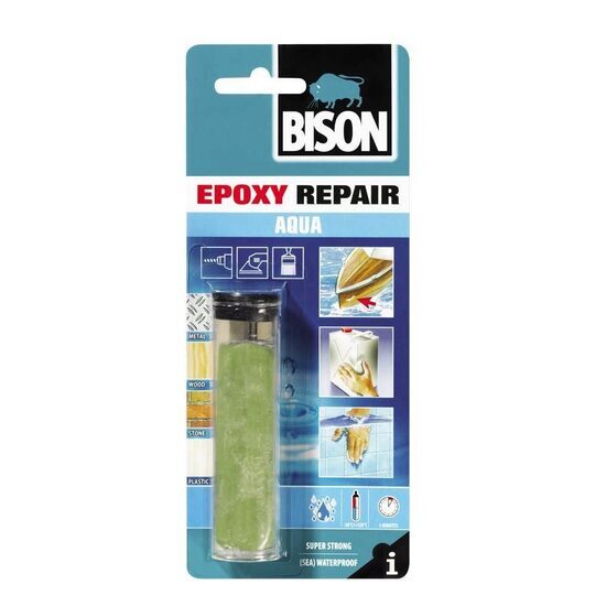 Chit epoxidic bicomponent rezistent la apa BISON Epoxy Aqua, 56g