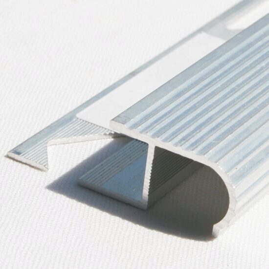 Profil pentru treapta AL2110, din aluminiu, incorporabil, semi-rotund, 2m