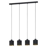 Lustra, Eglo Esteperra, E27 4 x 28W, Auriu- Negru