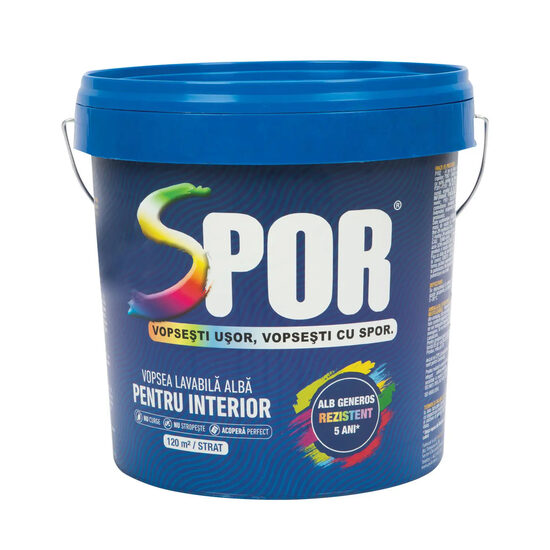 Vopsea lavabila interior, Policolor Spor, 8.5l