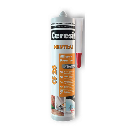SILICON NEUTRAL TRANSPARENT, CERESIT CS 26, 300 ML