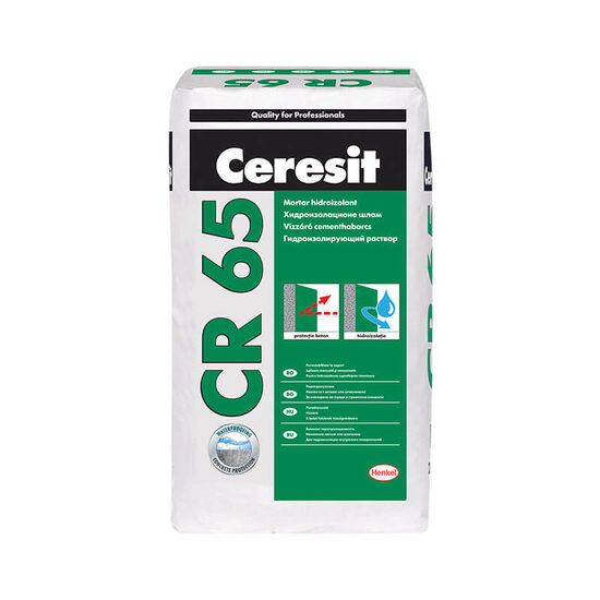 MORTAR HIDROIZOLANT PE BAZA DE CIMENT, CERESIT CR 65, 25KG